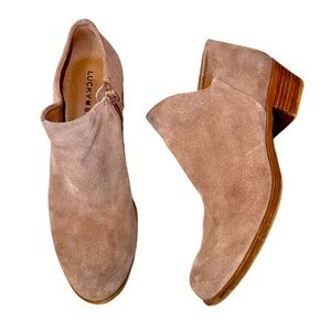 Lucky brand Brown suede ankle boots women’s size 6